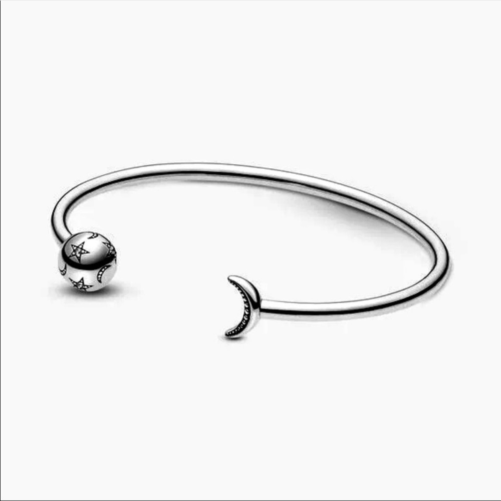 Pandora Moments Moon and Star Bangle Bracelet